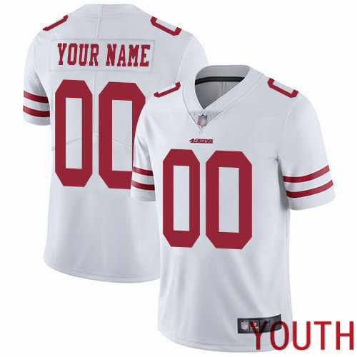 Limited White Youth Road Jersey NFL Customized Football San Francisco 49ers Vapor Untouchable->customized nfl jersey->Custom Jersey